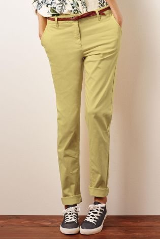 Belted Chinos